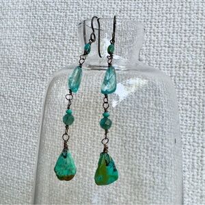 Handmade Earrings, natural turquoise